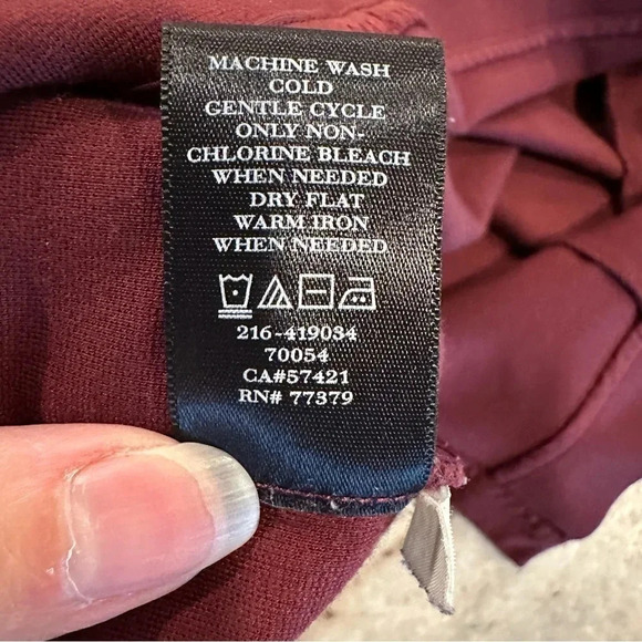 Ann Taylor Burgandy Half Sleeve Back Slit V-back Midi Dress Womens Size 4 - Picture 10 of 11